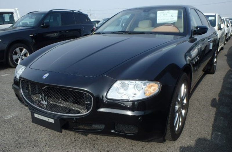 Aston Martin is huge in Japan: A 2006 Maserati Quattroporte Executive GT recently sourced by Japan Car Direct