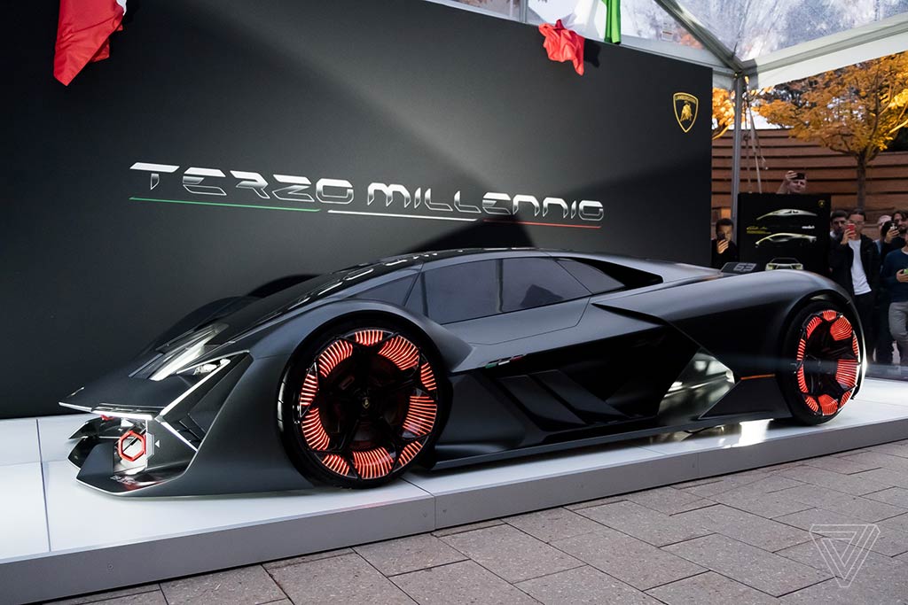 Self-healing electric Lamborghini supercar: Lamborghini Terzo Millennio concept car