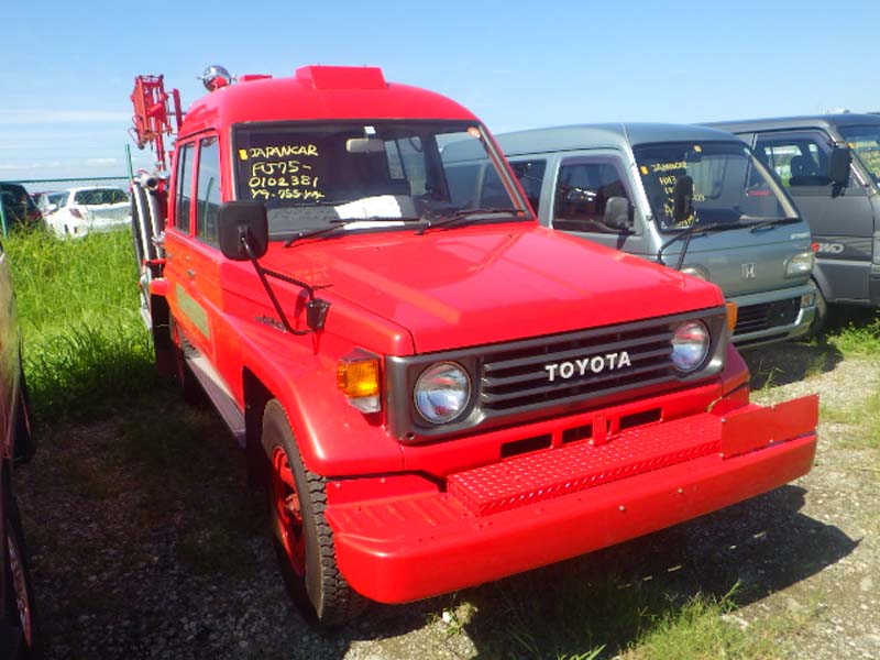 Toyota Land Cruiser, fire truck, red car, JDM, Japan Domestic Market, export from Japan, buy a car from Japan, auto parts from Japan, Japan car auction, Japan Car Direct 