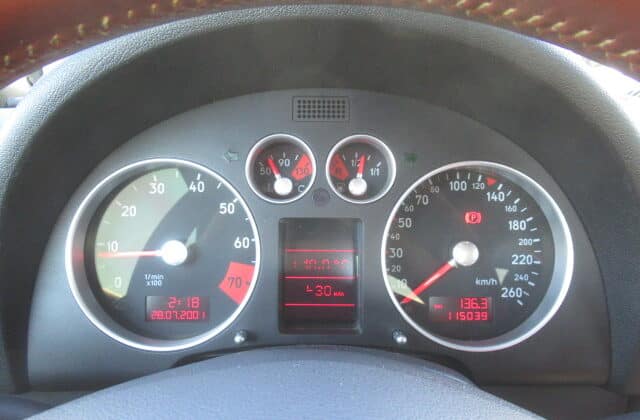 Instrument cluster in my self import Audi TT from Japan