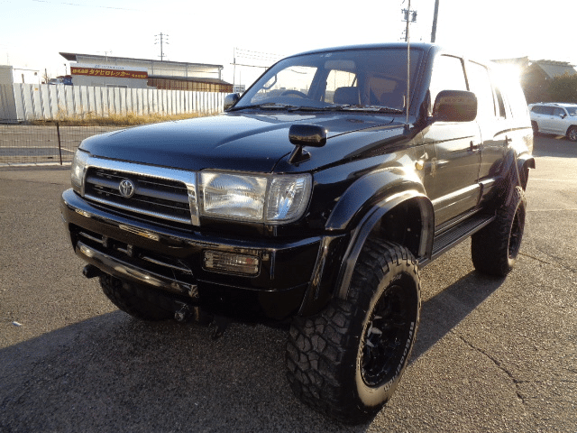 Toyota Hilux Surf, Black SUV, Off-Road Beast, Reliable 4x4, Toyota Hilux Series, Import from Japan, Japanese SUV, Surf Edition, Legendary Hilux, Off-Road Capability, Japan Car Direct