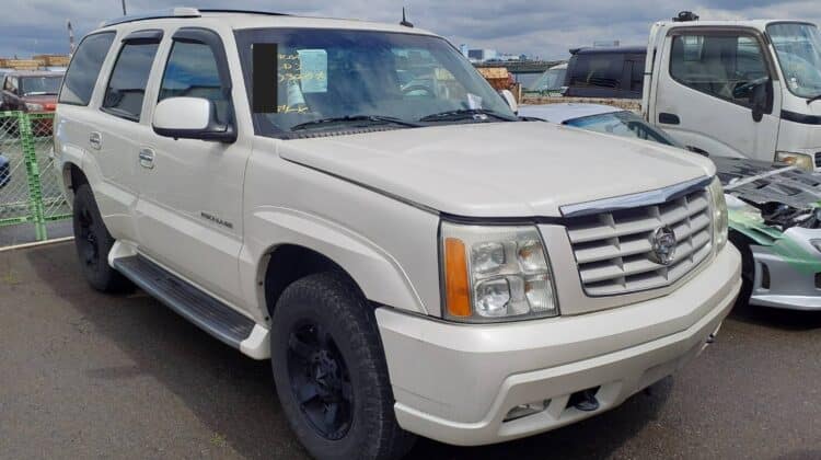 Cadillac Escalade, Luxury SUV, White Cadillac Escalade, Used Cadillac Escalade, Buy Escalade Online, Importing Cars From Japan, Japanese Car Auctions, Used Luxury Cars Japan, Buy Used Cars From Japan, Japan Car Direct