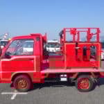 Subaru Sambar Fire Truck, JDM Mini Fire Truck, Classic Kei Truck, Subaru Sambar for Sale, Mini Utility Truck Japan, Import Sambar from Japan, Japanese Car Auction, Buy Sambar Fire Truck from Japan, Kei Work Truck, Japan Car Direct