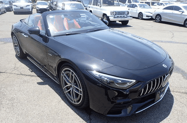 Mercedes SL43, Mercedes Benz Convertible, Luxury Car Japan, Import Mercedes SL, German Sports Car, Roadster From Japan, Buy Used Mercedes Online, Black Mercedes SL, Mercedes Benz Export Japan, Japan Car Direct