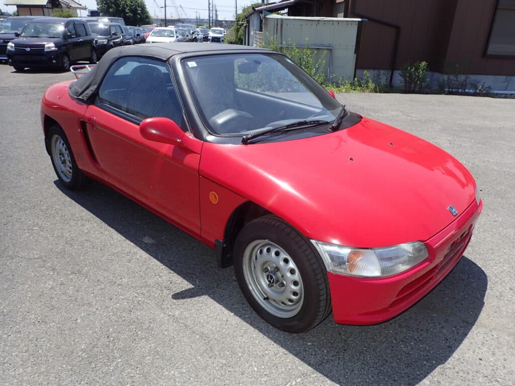 Honda Beat, Red Honda Beat, JDM Kei Car, Used Honda Beat Japan, Buy Honda Beat, Kei Sports Car Japan, Import Honda Beat, Japanese Roadster, Japan Car Auction Honda, Japan Car Direct, PP1