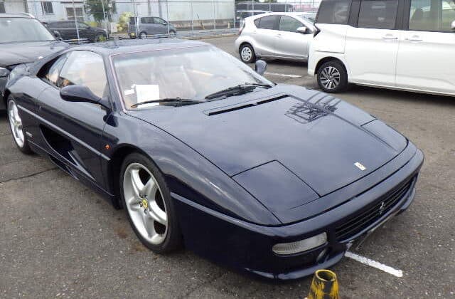 Ferrari F355, Blue Ferrari F355, Used Ferrari Japan, Buy Ferrari F355, Import Ferrari F355, Classic Ferrari Japan, Ferrari Japan Auction, JDM Supercar Import, Ferrari Collector Car, Japan Car Direct