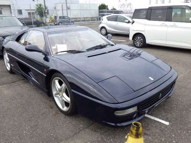 Ferrari F355, Blue Ferrari F355, Used Ferrari Japan, Buy Ferrari F355, Import Ferrari F355, Classic Ferrari Japan, Ferrari Japan Auction, JDM Supercar Import, Ferrari Collector Car, Japan Car Direct