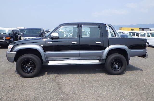 Toyota Hilux, Black Toyota Hilux, Used Hilux Japan, JDM Pickup Truck, Buy Toyota Hilux, Import Toyota Hilux, Japanese Truck Auction, Hilux Surf Export, Toyota Pickup Japan, Japan Car Direct