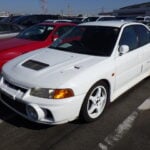 Mitsubishi Lancer Evolution IV, Used Mitsubishi Evo 4, JDM Lancer Evolution IV, Mitsubishi Evo 4 White, Mitsubishi Evo 4 Large Wing, Japan Used Car Auctions, Lancer Evo Import From Japan, Used Cars Export Japan, Export Cars From Japan, Japan Car Direct, CN9A, 4G63