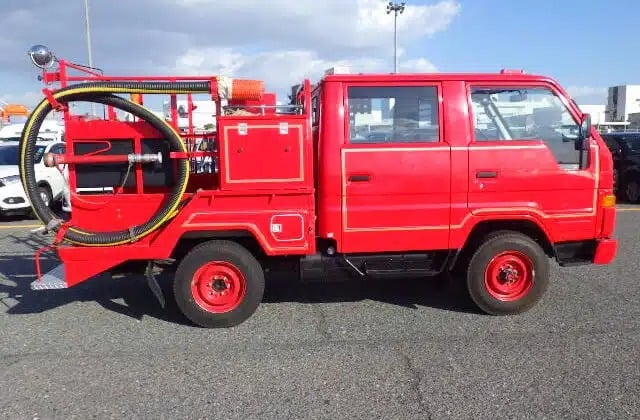 Japanese fire truck prepared for export by Japan Car Direct