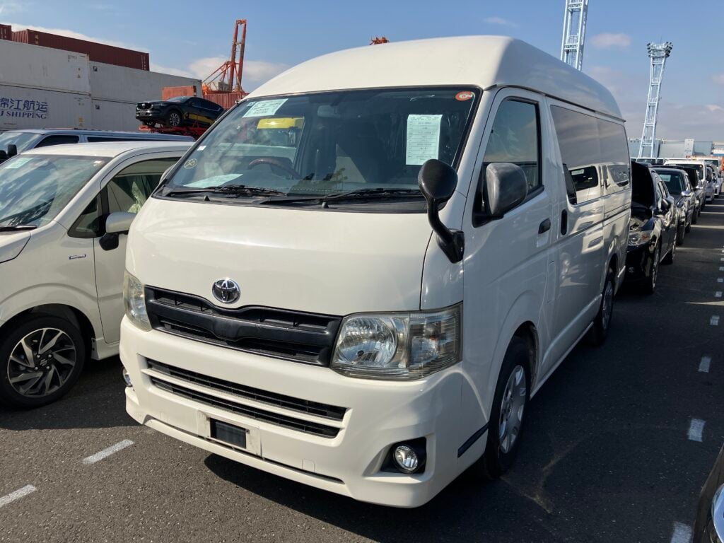 Toyota Hiace, Used Toyota Hiace, Toyota Hiace High Roof, Toyota Hiace White Van, Japan Used Car Auctions, Hiace Import From Japan, Used Cars Export Japan, Export Cars From Japan, Japanese Car Export Service, Japan Car Direct